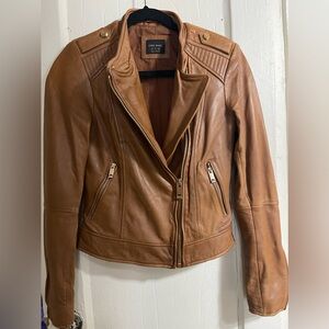ZARA BASIC LEATHER JACKET 🧥